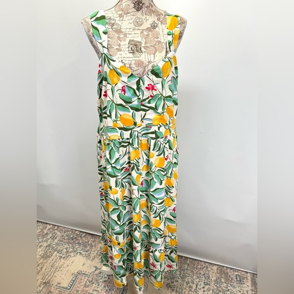 AVA & VIV Lemon Floral Midi Dress size XXL - Picture 8 of 12